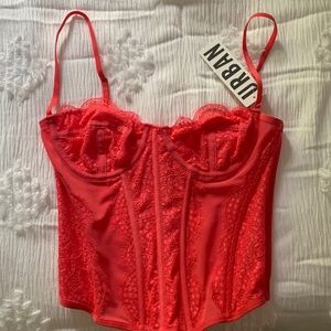 Urban Outfitters bright pink corset top size M